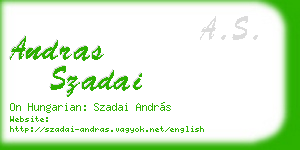 andras szadai business card